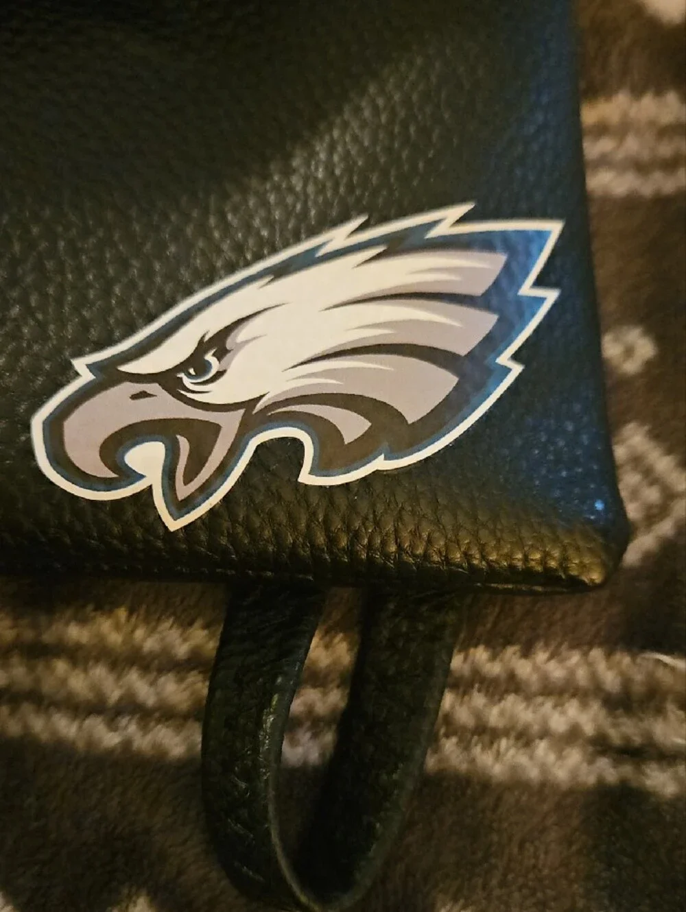 Black Women's Crossbody Bag with Philadelphia Eagles Logo